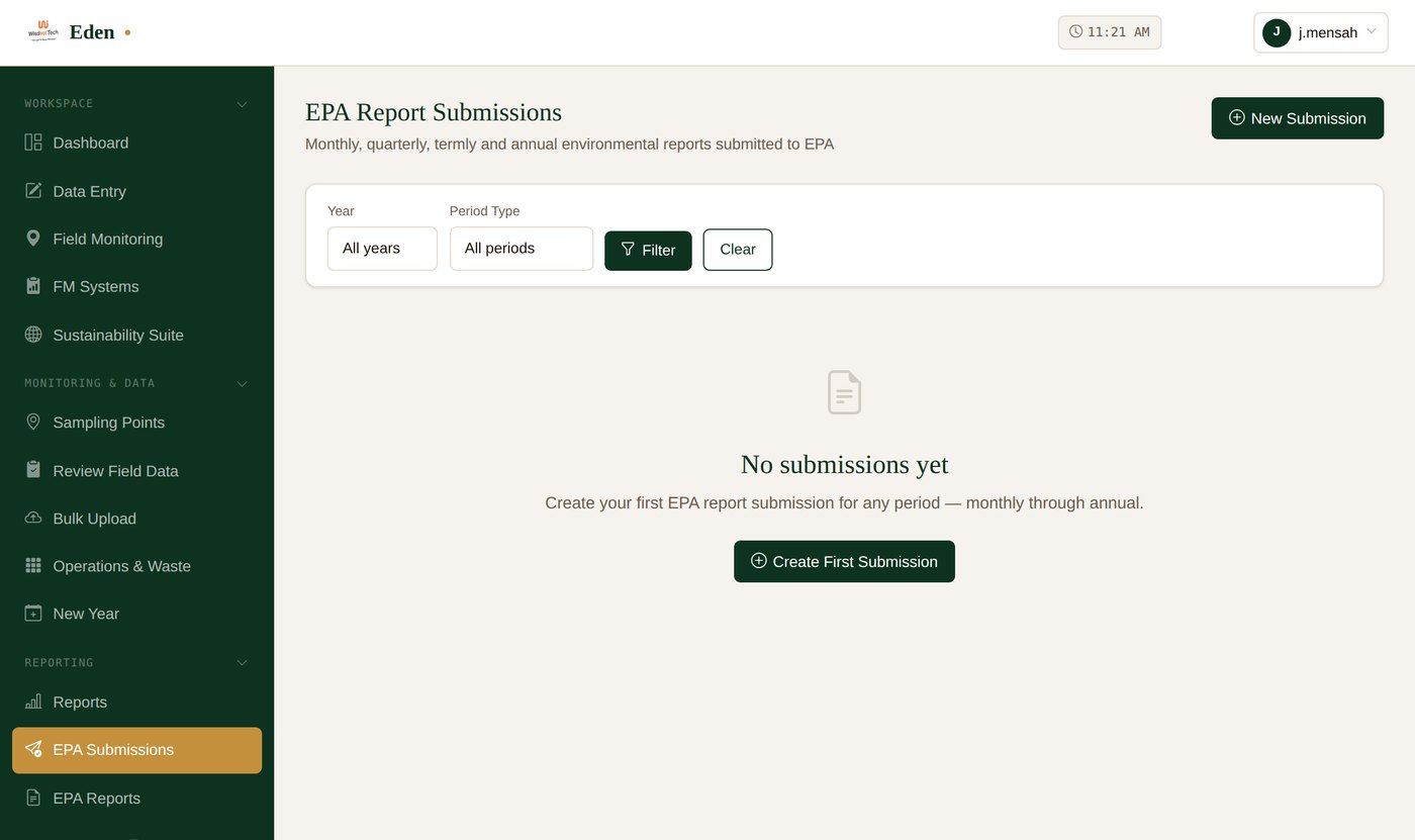 EPA submissions: every monthly, quarterly, termly and annual report you have sent.